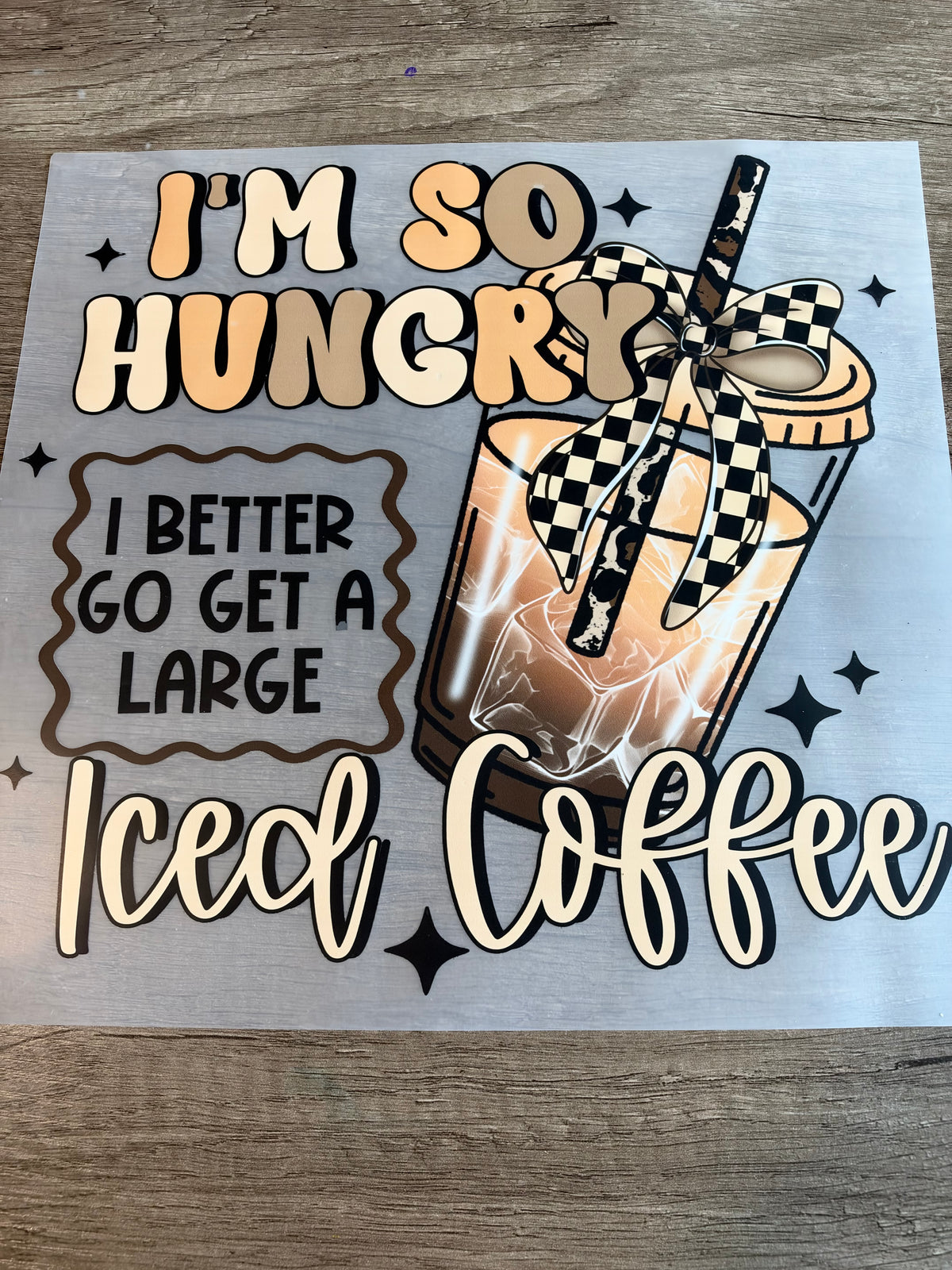 im so hungry i better get iced coffee transfer