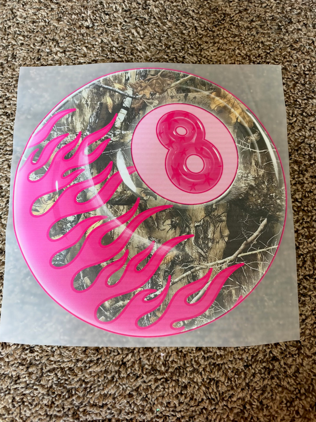 camo 8 ball transfer