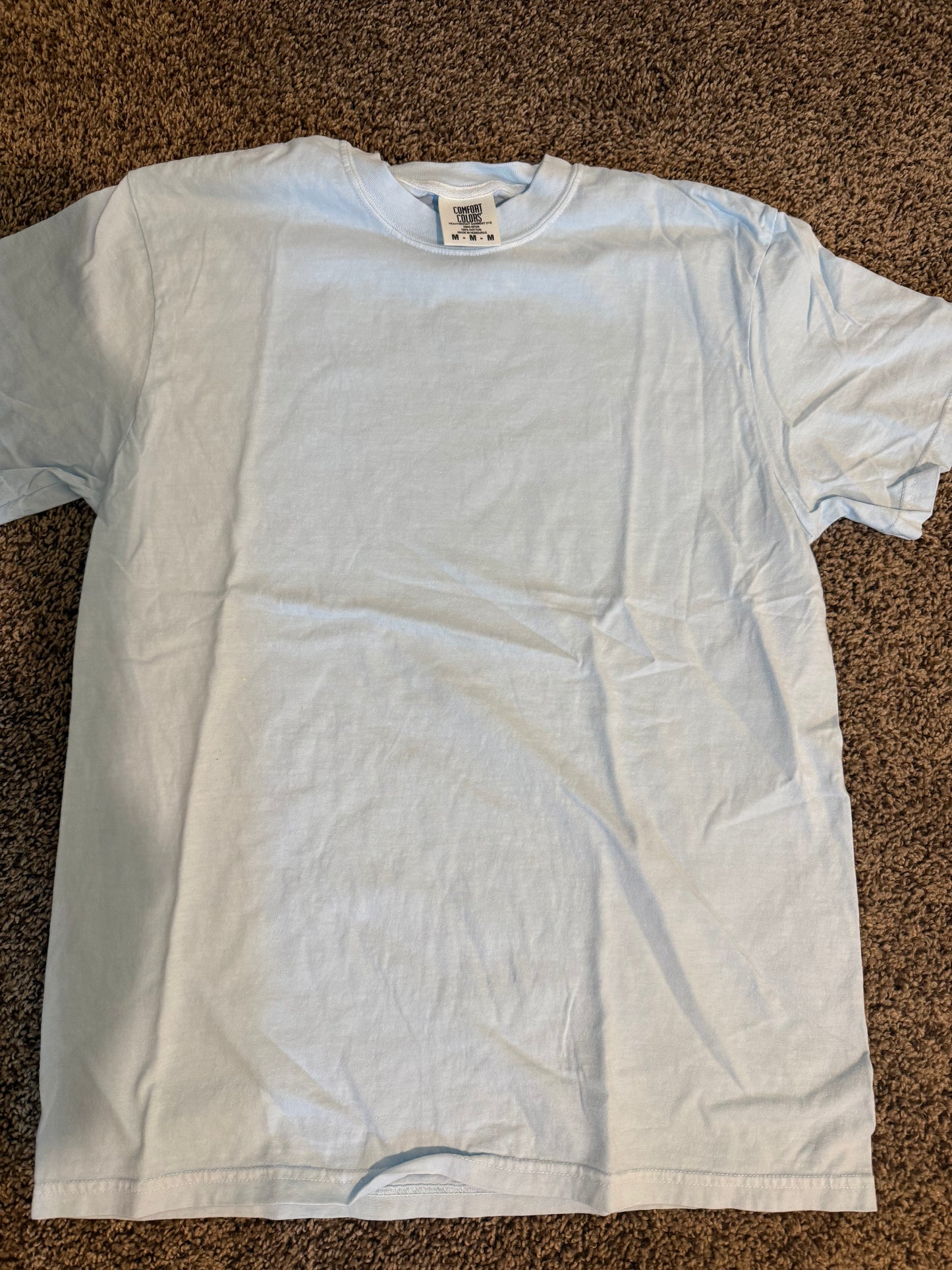 light blue comfort colors t-shirt