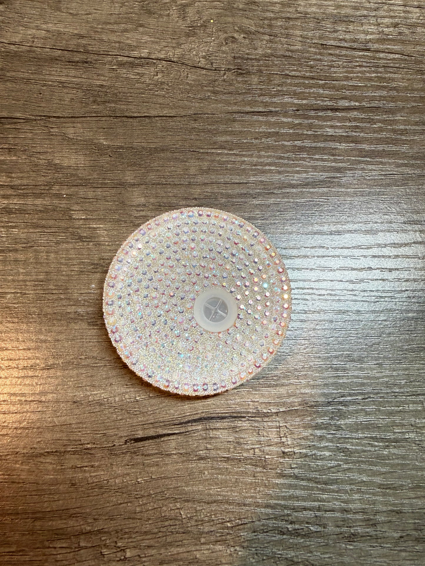 Pearl rhinestone lid