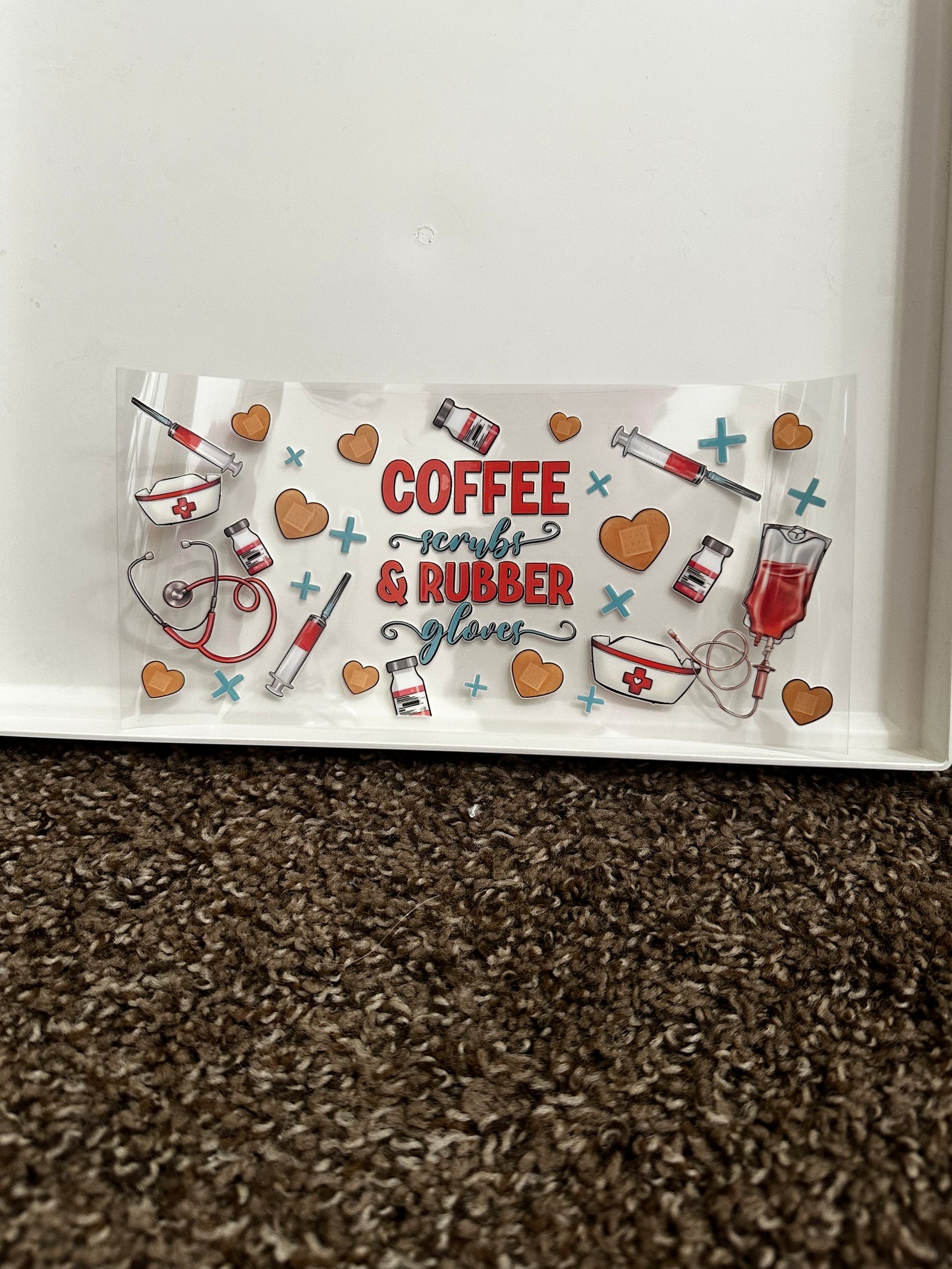 coffee and rubber decal