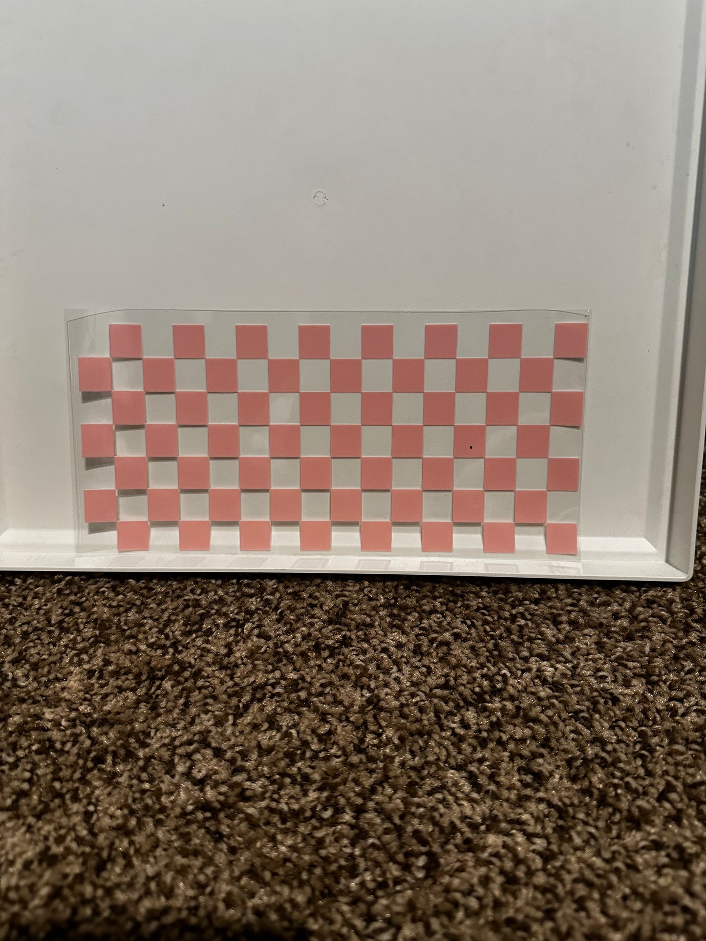 pink checkered decal