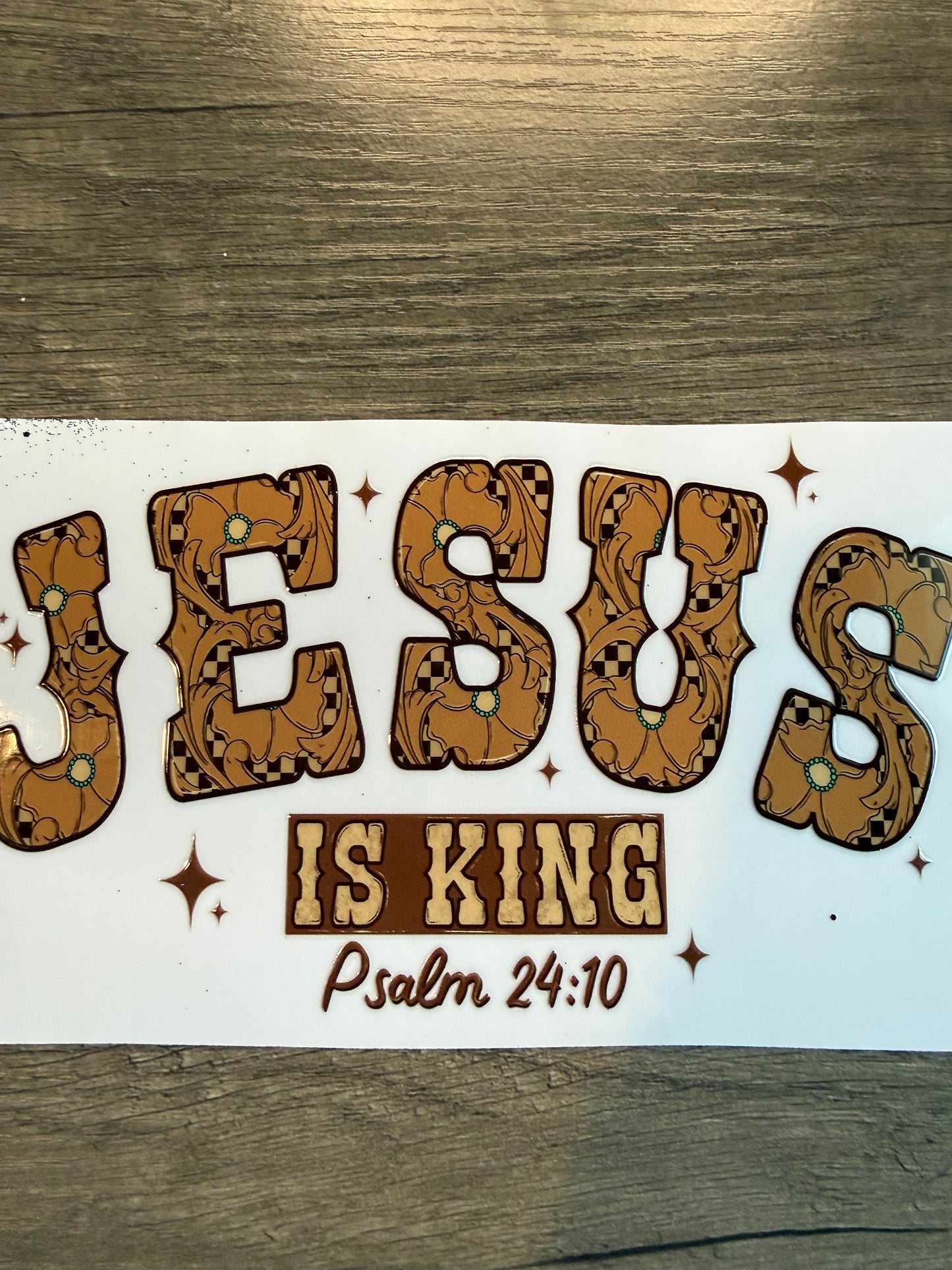 Jesus is king decal