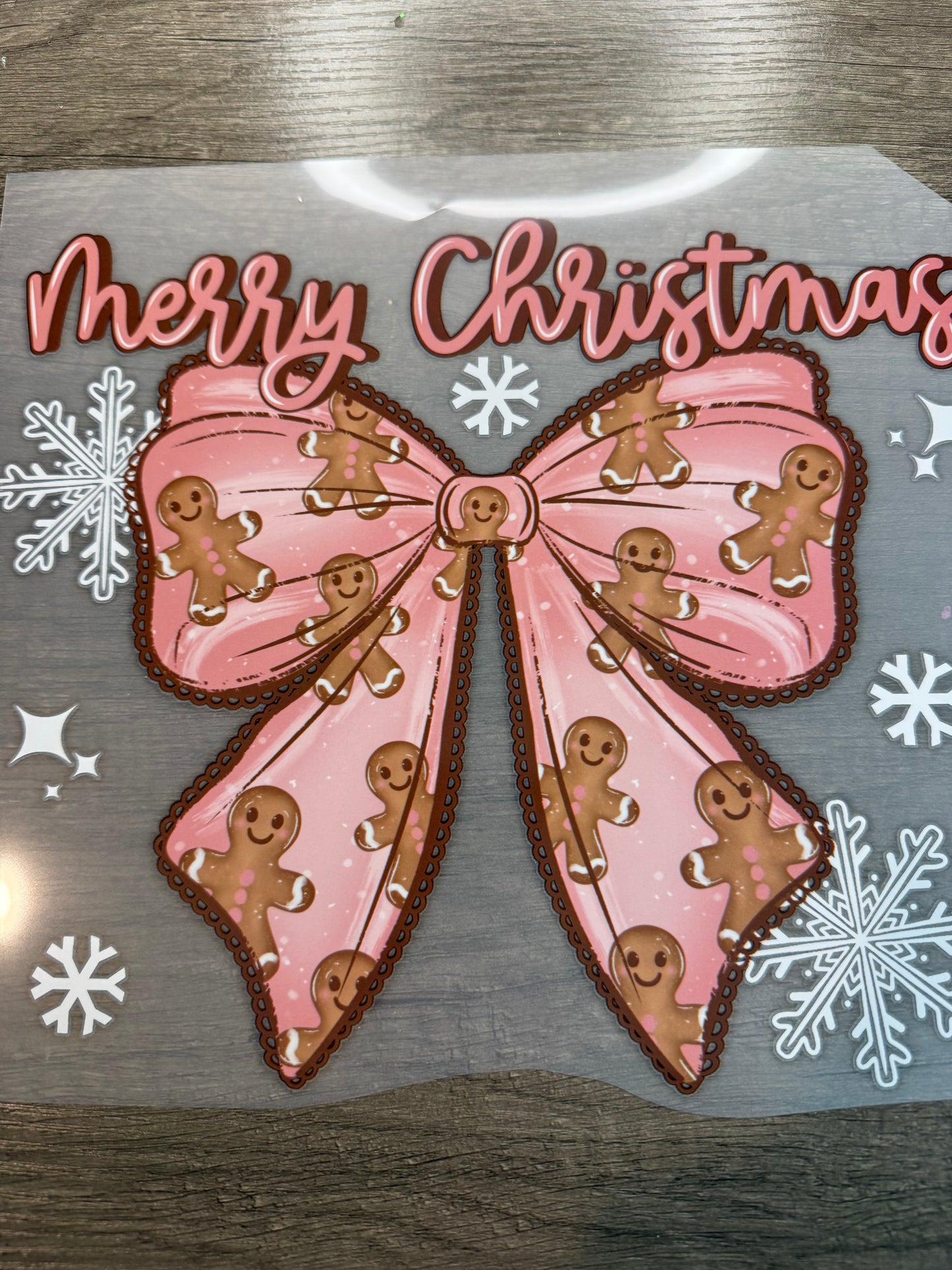 christmas bow transfer