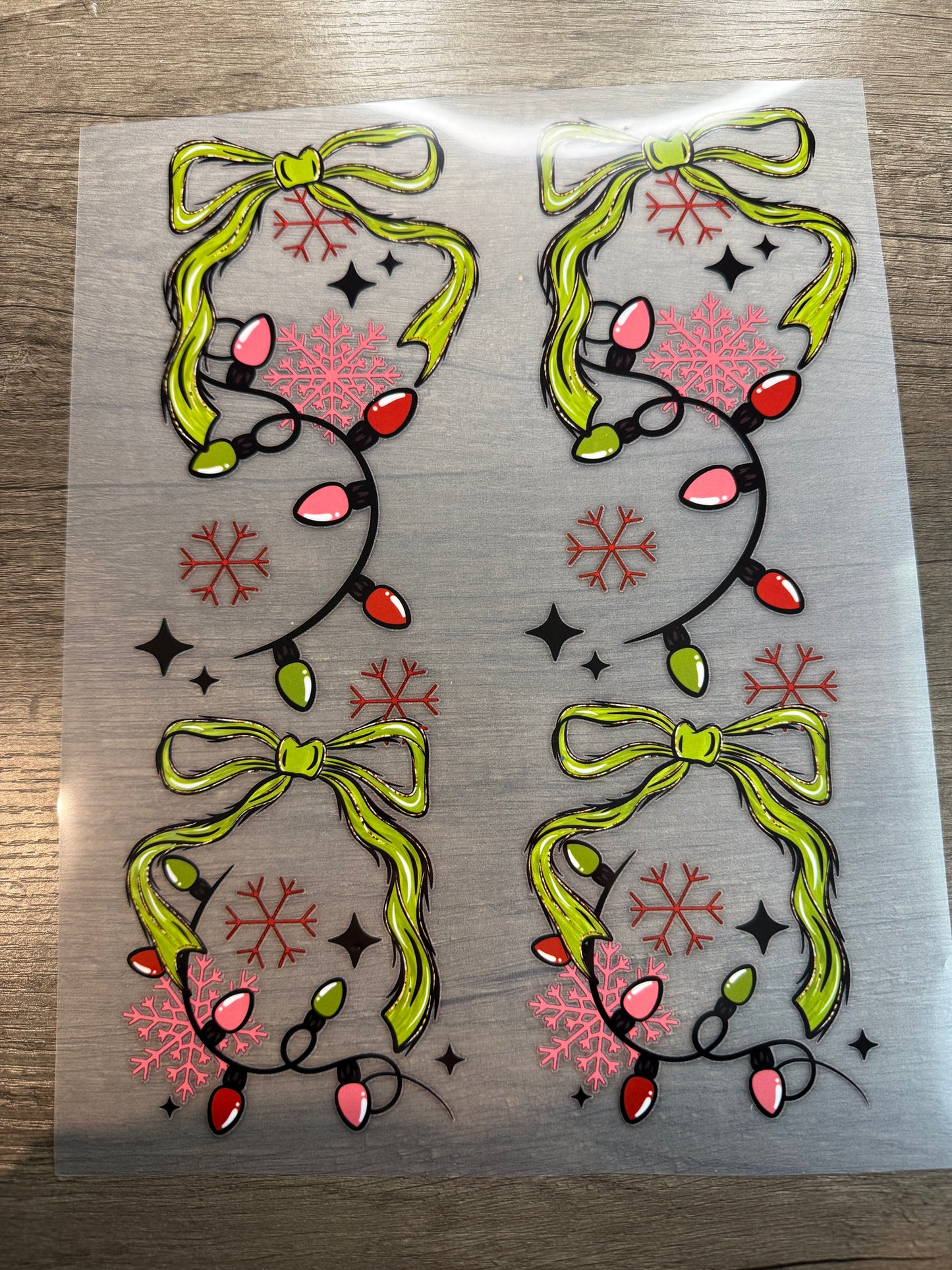 Christmas bow transfer