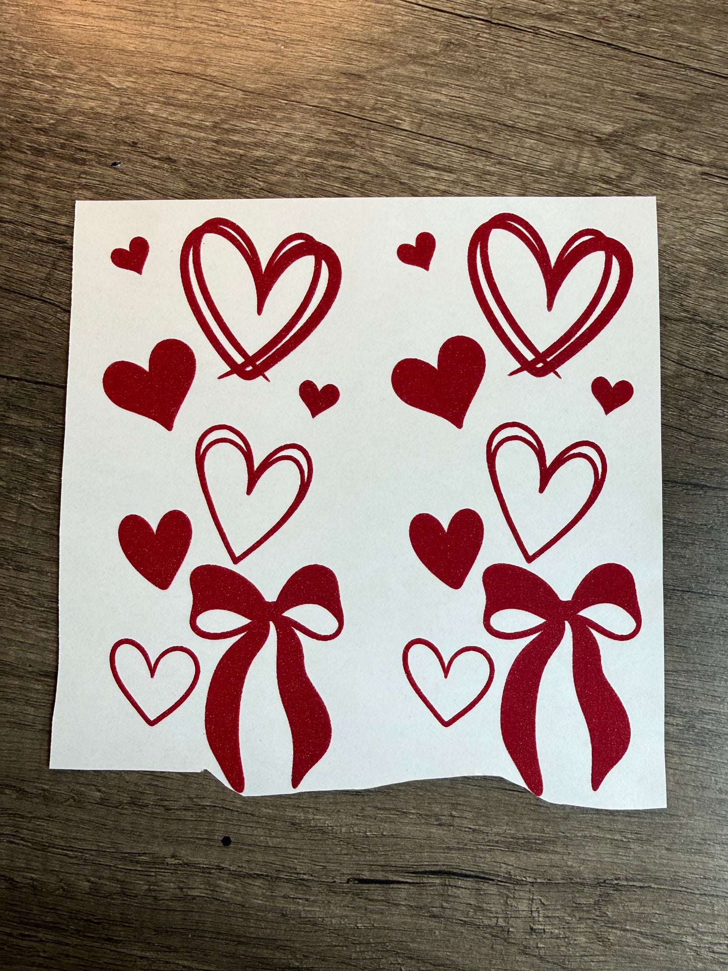 GLITTER PUFF bow transfer