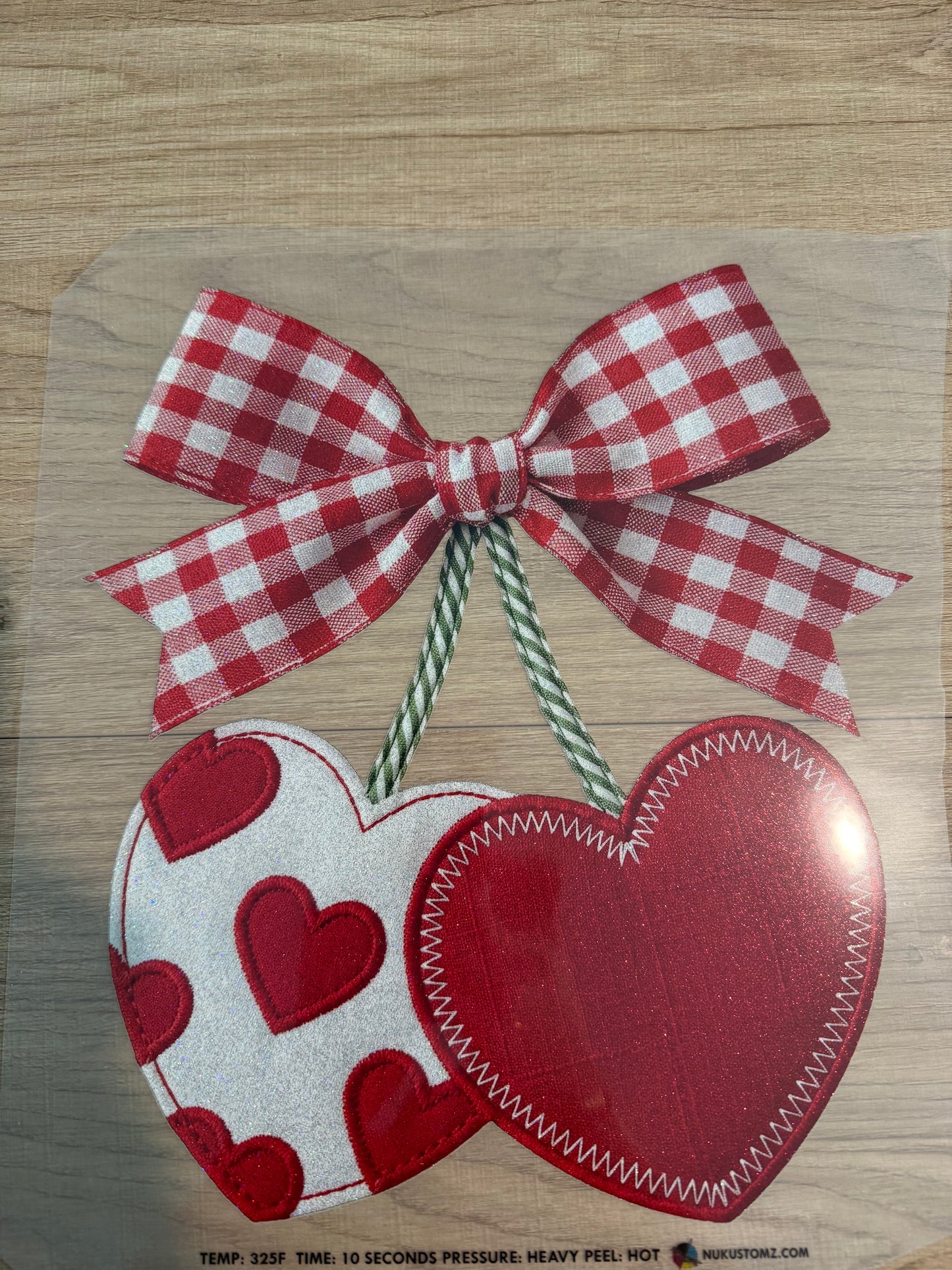 glitter cherry transfer