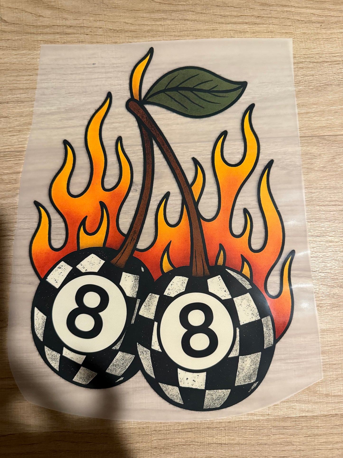 8 ball cherry transfer