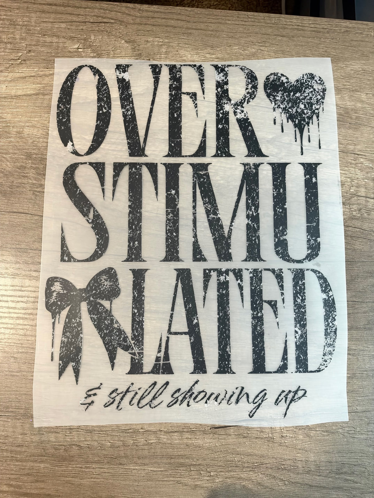 overstimulated & still showing up transfer