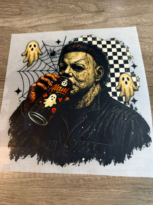 michael myers sipping energy drink transfer