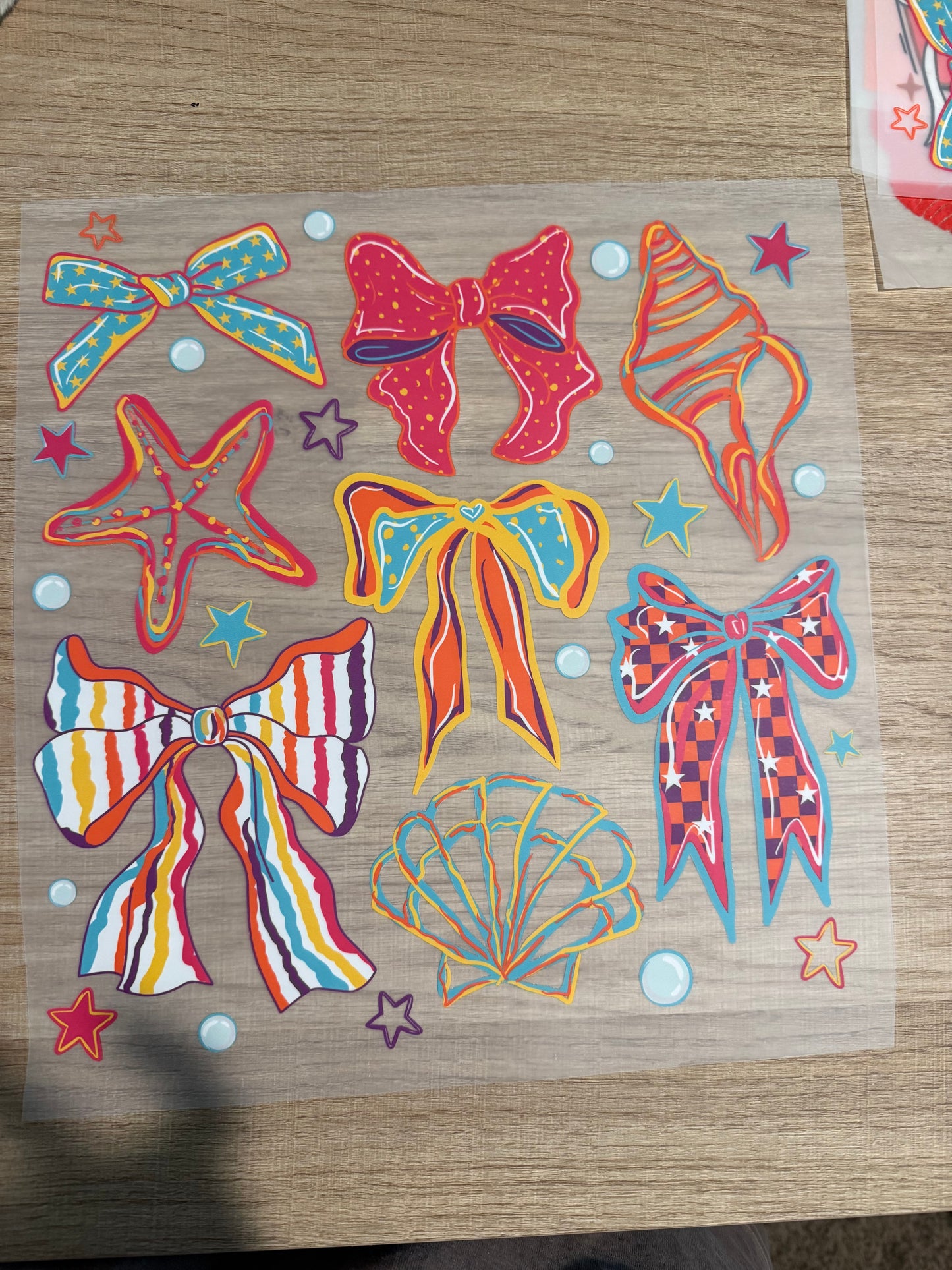 shells and bows transfer