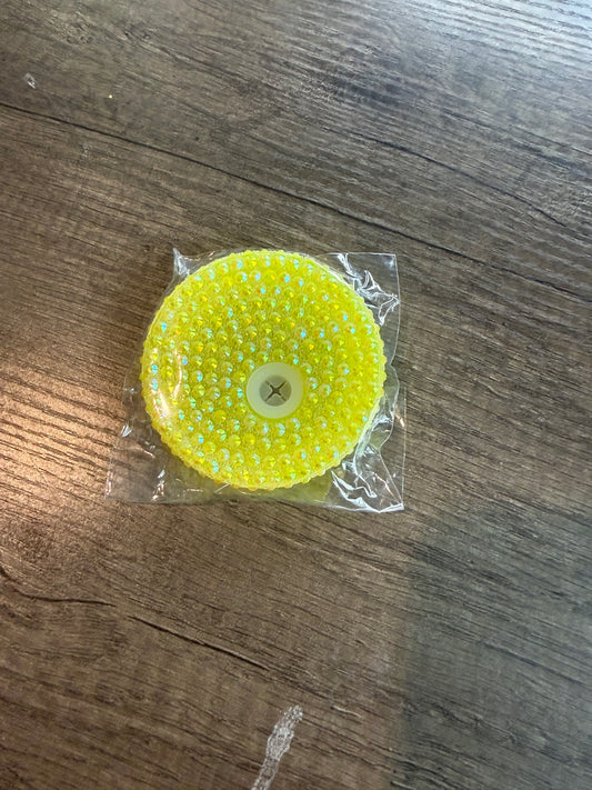 neon yellow rhinestone lid