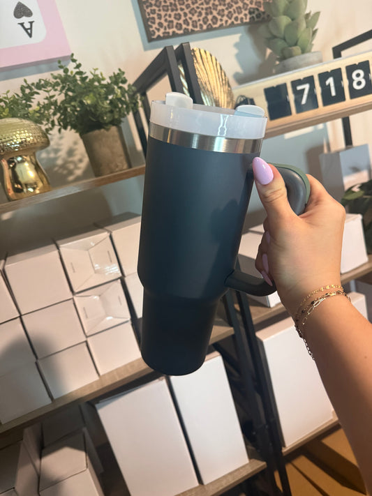 Dark grey 40oz stainless steel cup