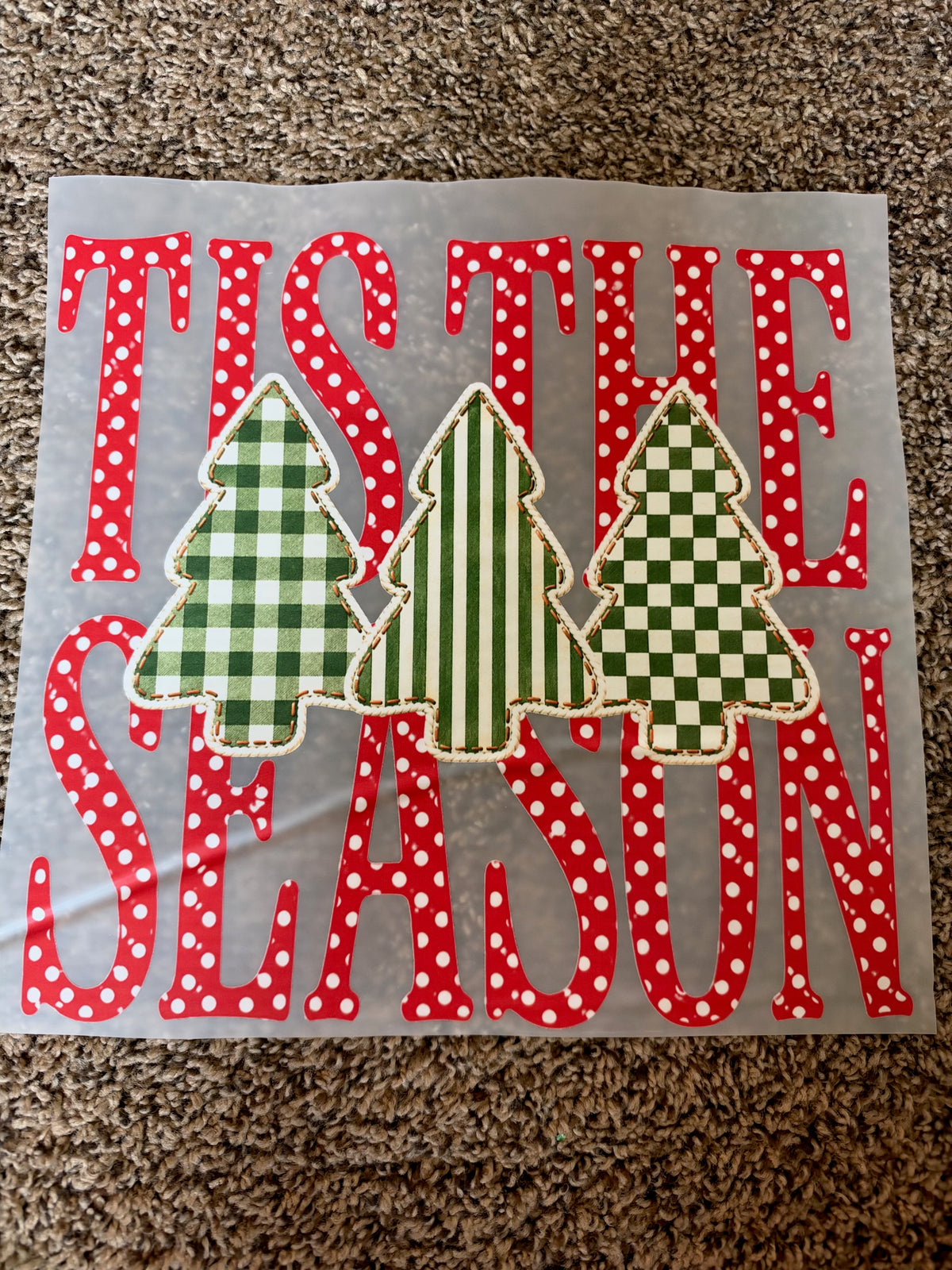 polka dot tis the season transfer