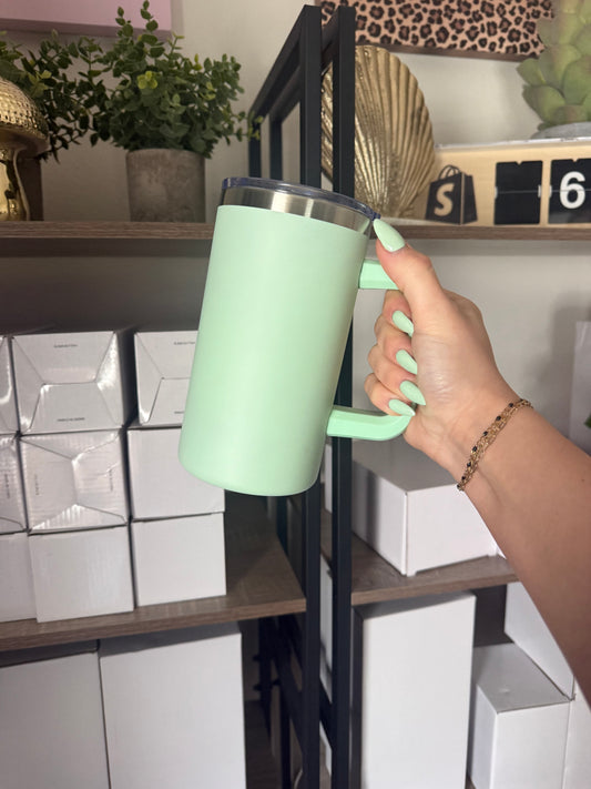 light green 20oz stainless steel cup