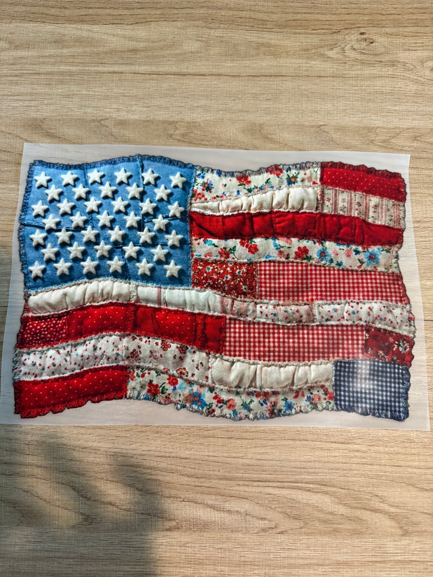 quilted flag transfer