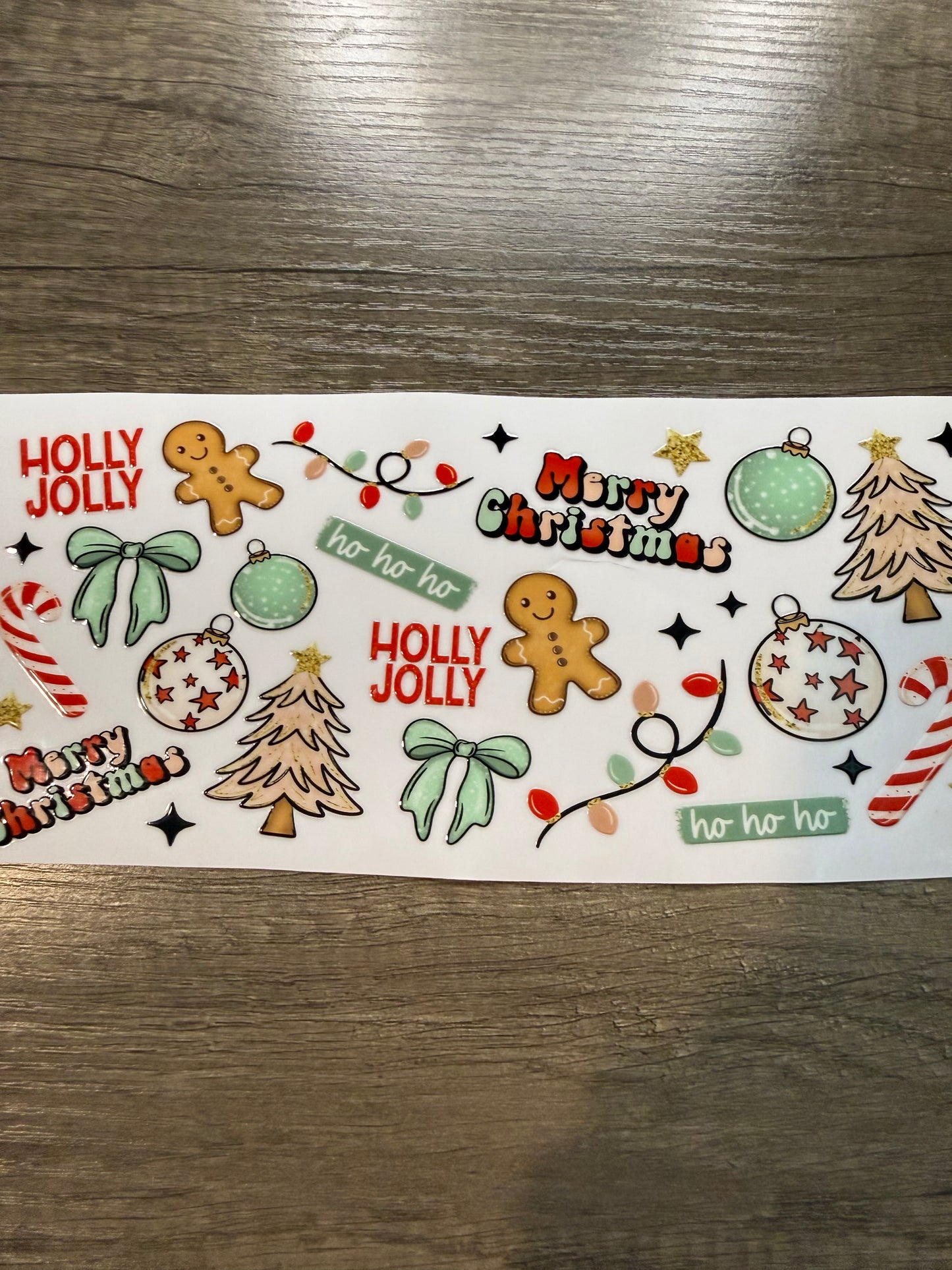 holly jolly decal