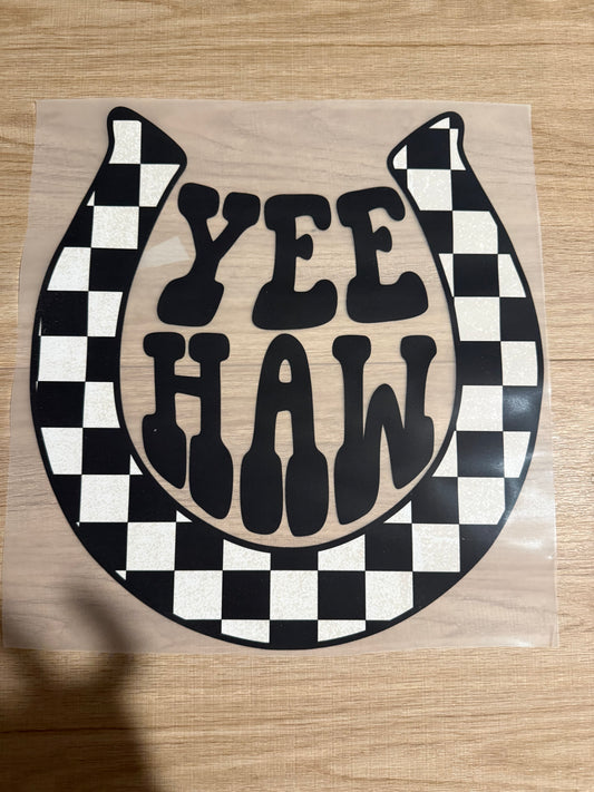 checkered yeehaw transfer