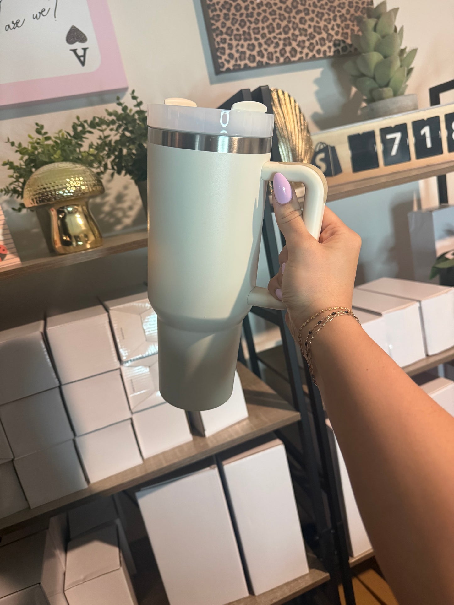 cream 40oz stainless steel cup