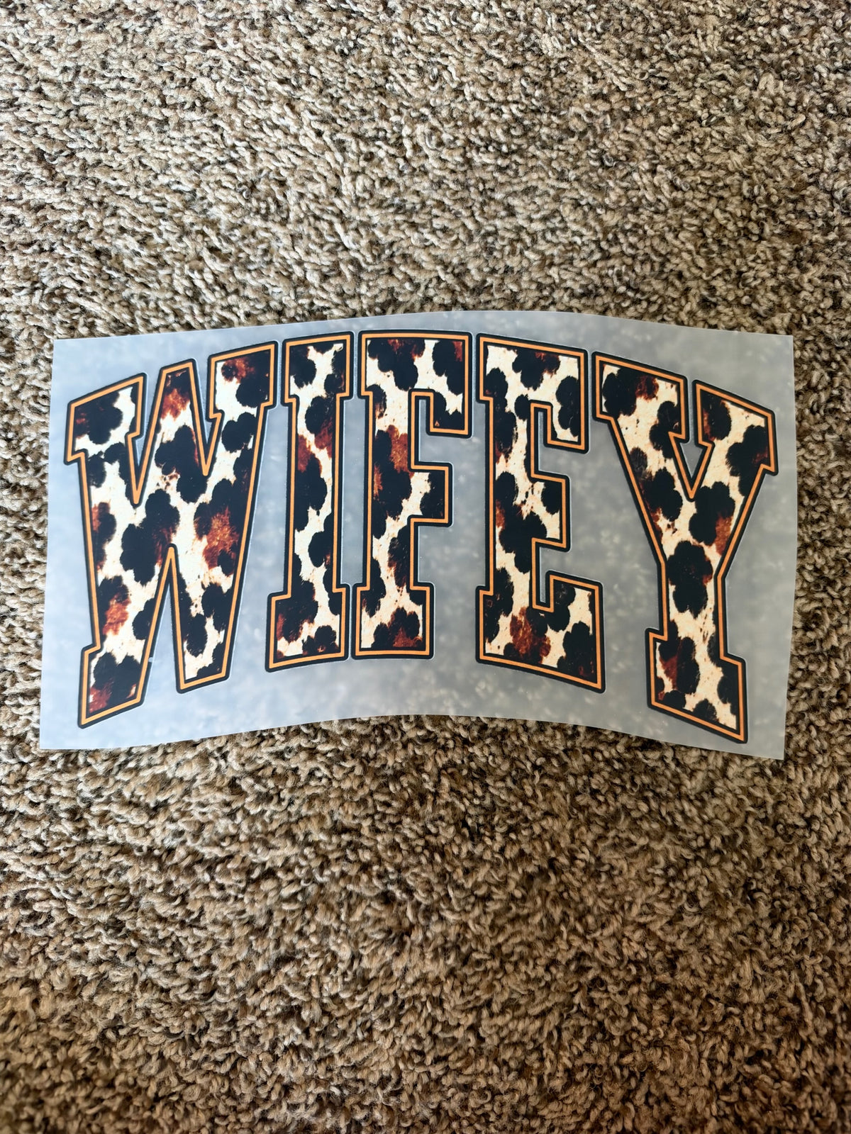 cow print wifey transfer