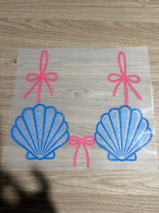 sea shell bikini transfer