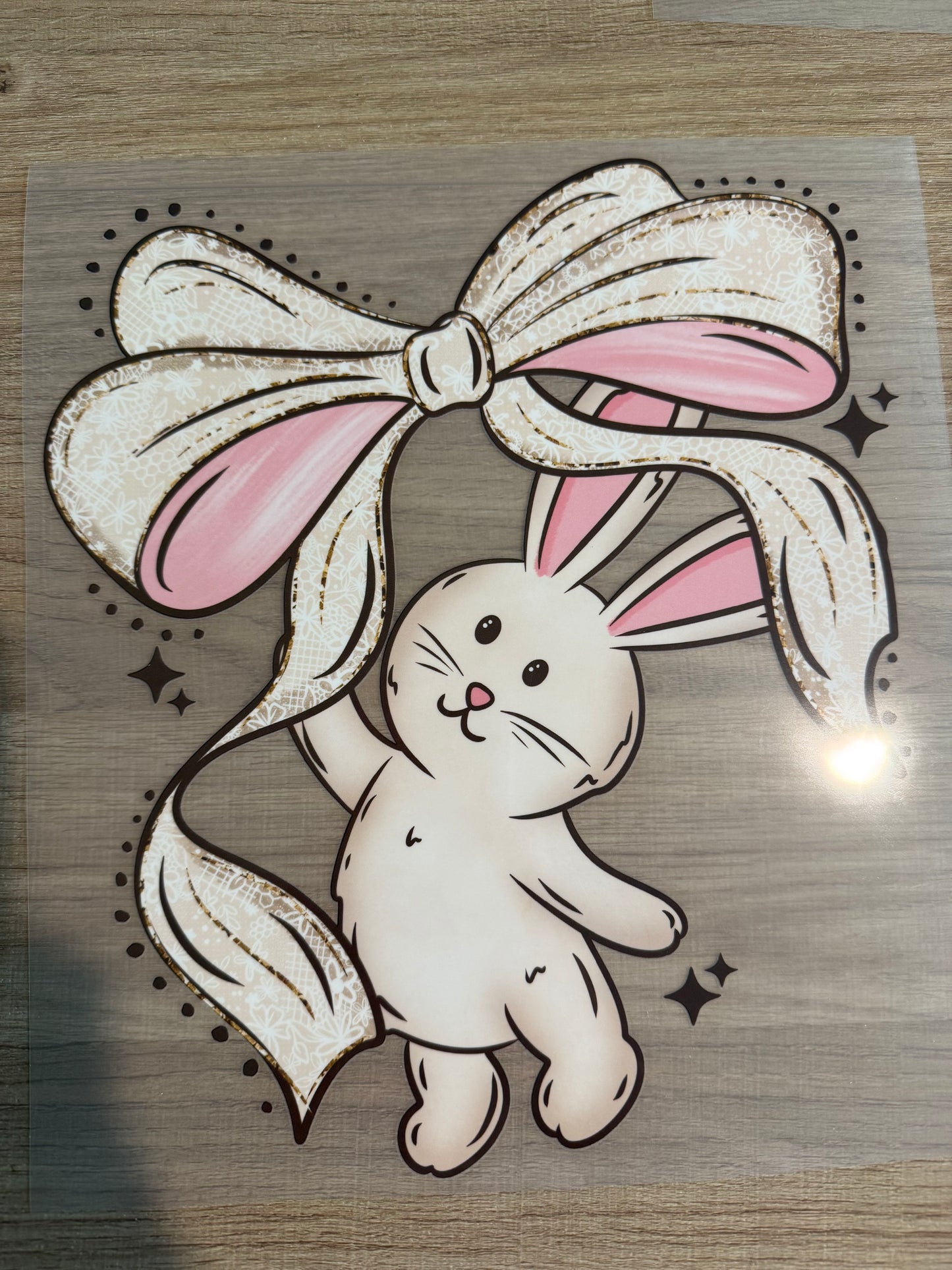 bunny with bow transfer
