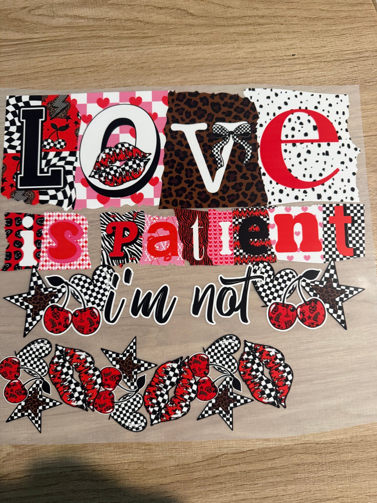 love is patient im not transfer