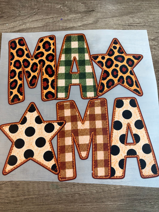 patterned mama transfer