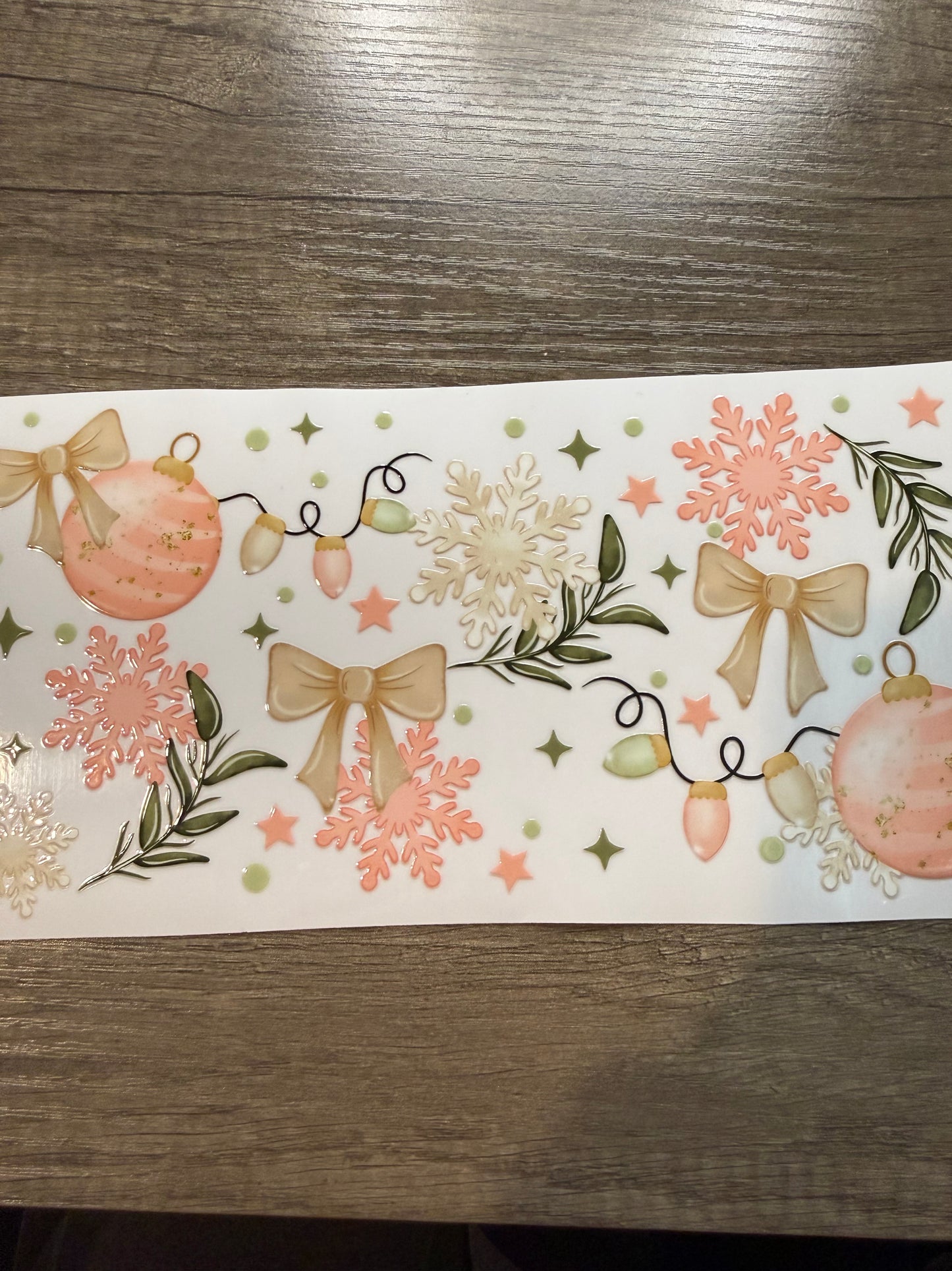 pink christmas decal