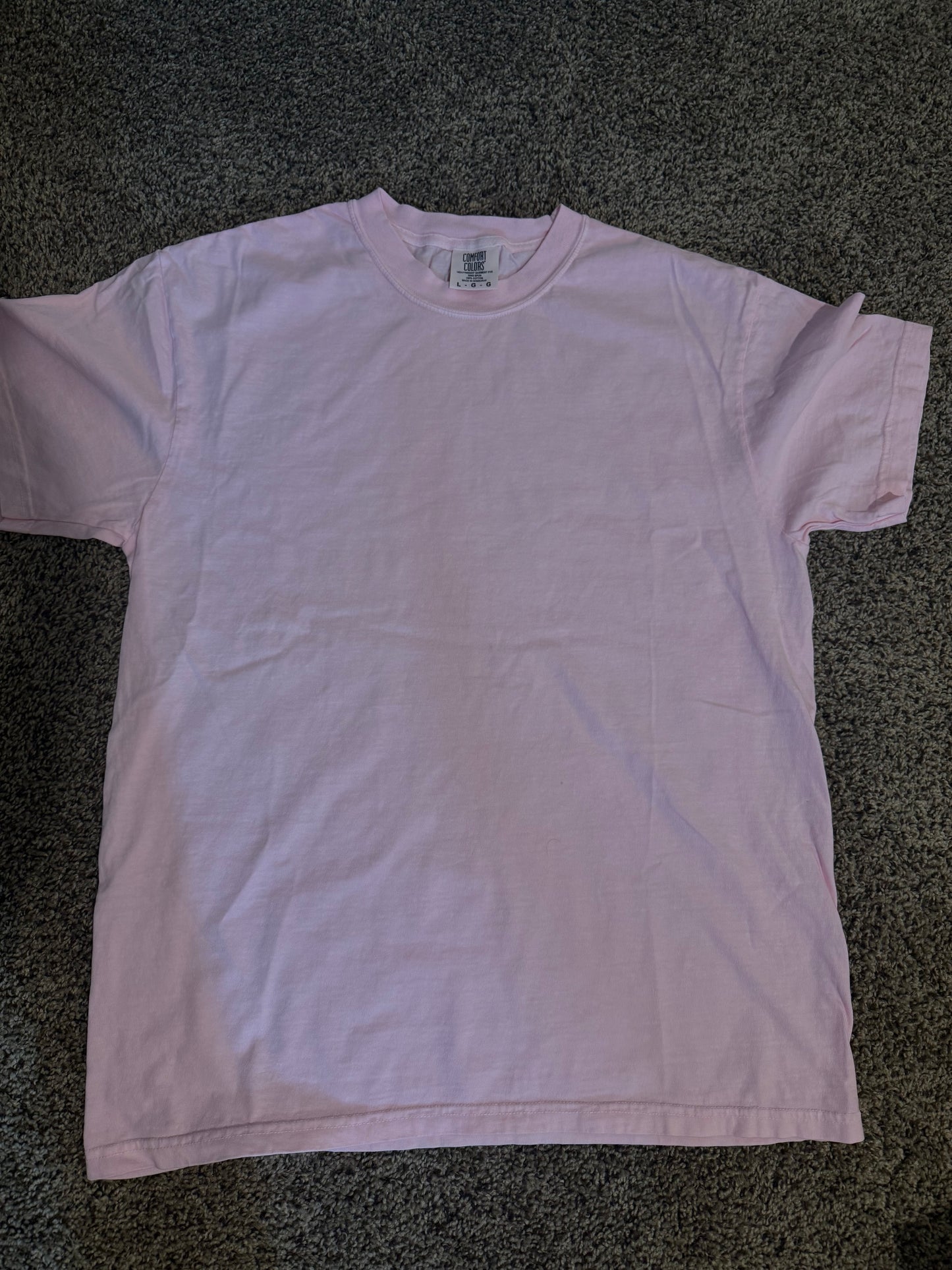 light pink comfort colors t-shirt
