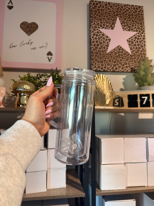 20oz acrylic tumbler with handle