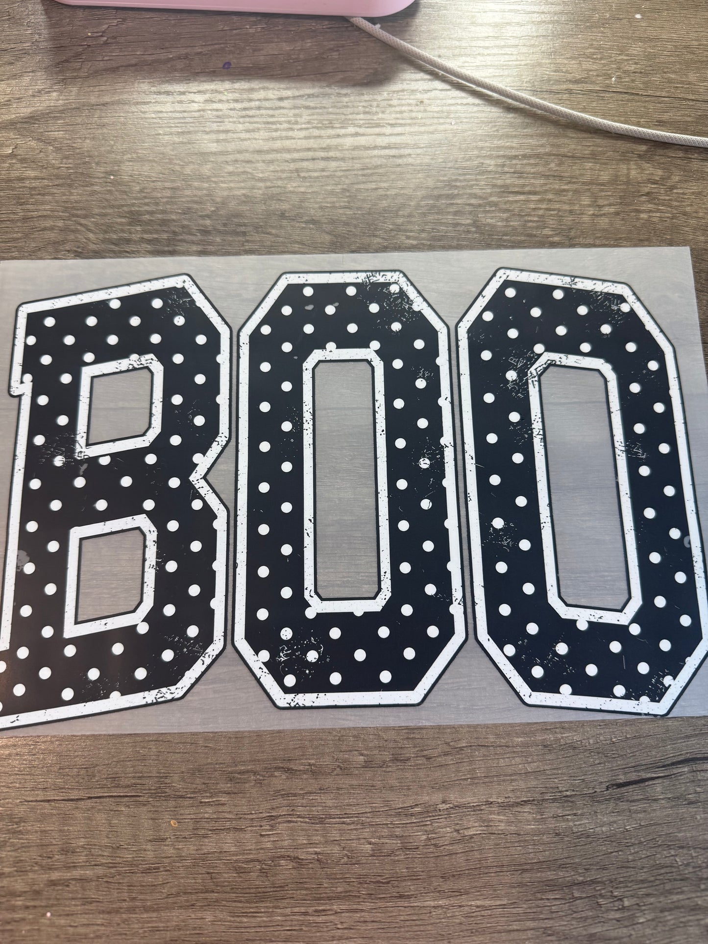 polka dot boo transfer