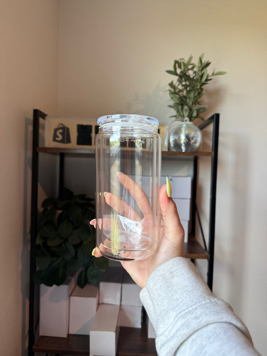 16Oz GLASS w acrylic lid