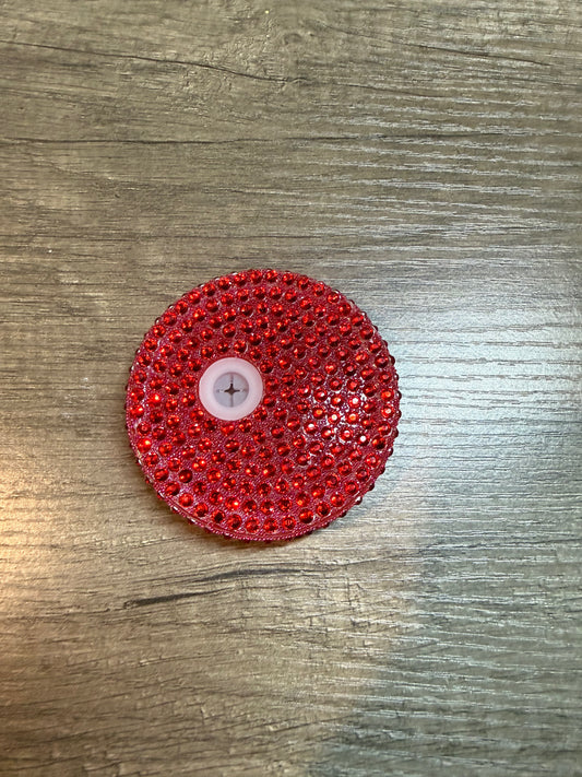 Red rhinestone lid