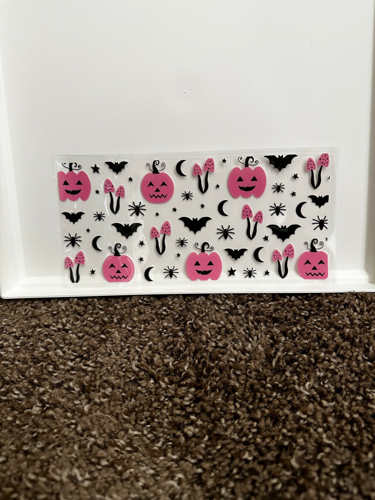 Pumpkin and mushroom decal