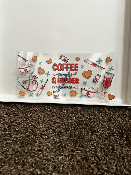coffee and rubber decal