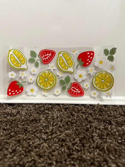 strawberry lemon decal