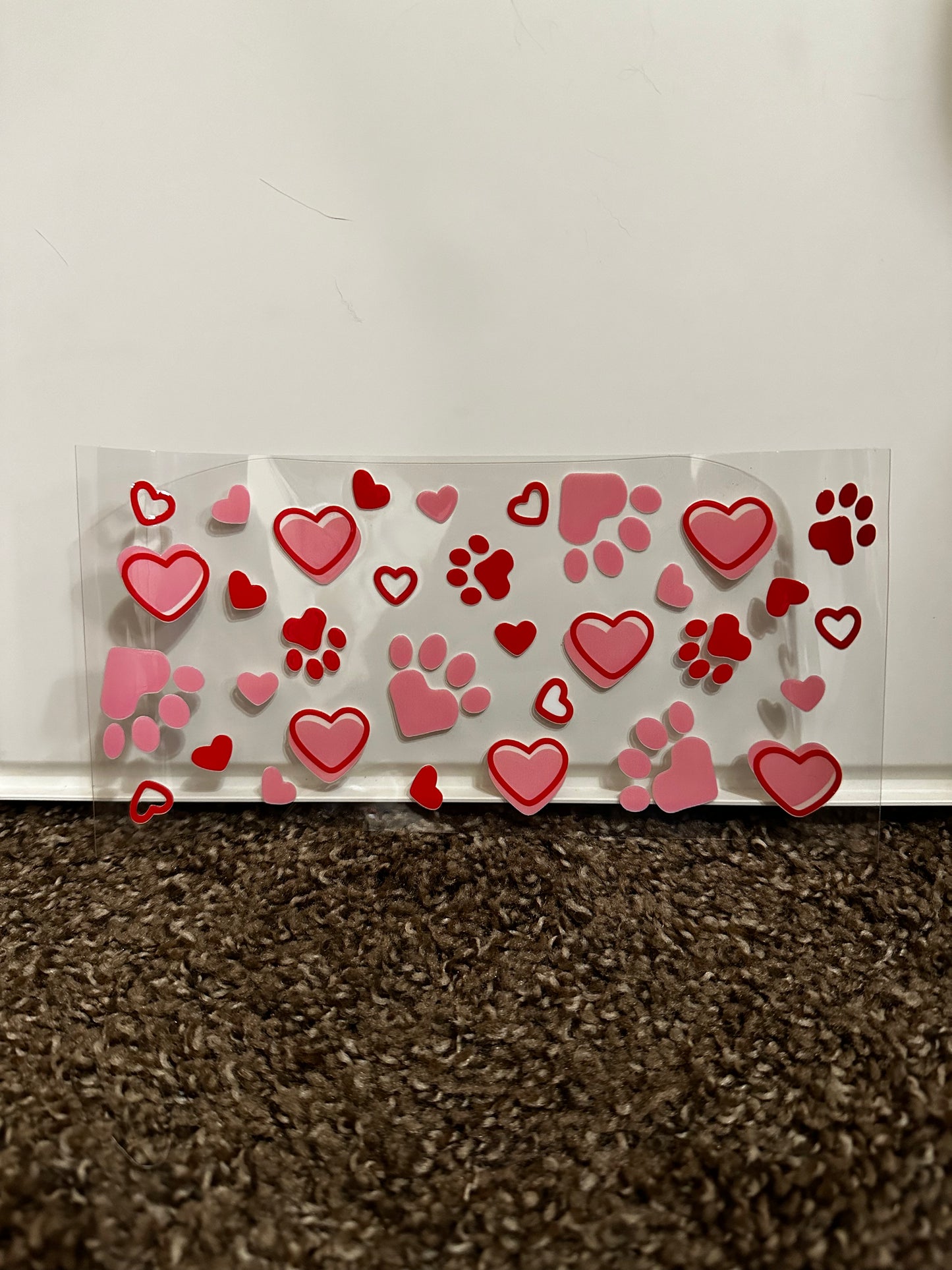 dog heart decal