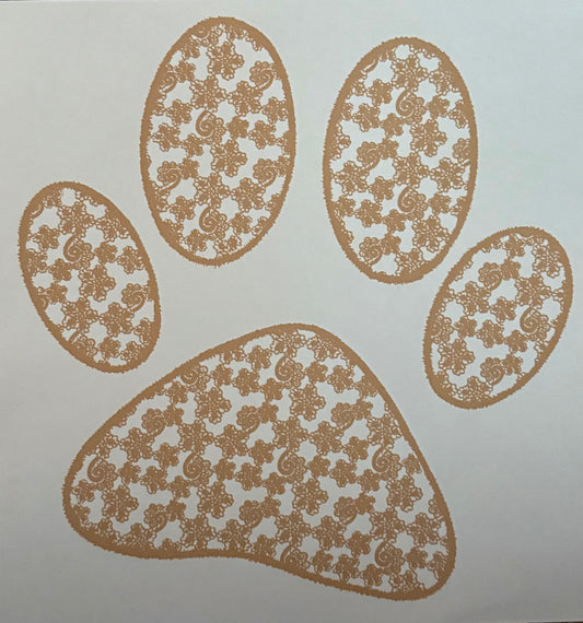 Sand lace paw transfer