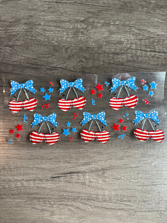 flag bows decal