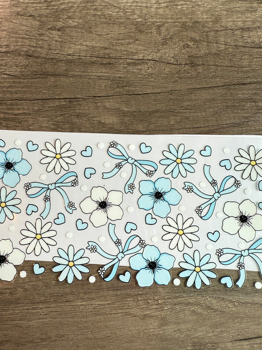 blue bow decal