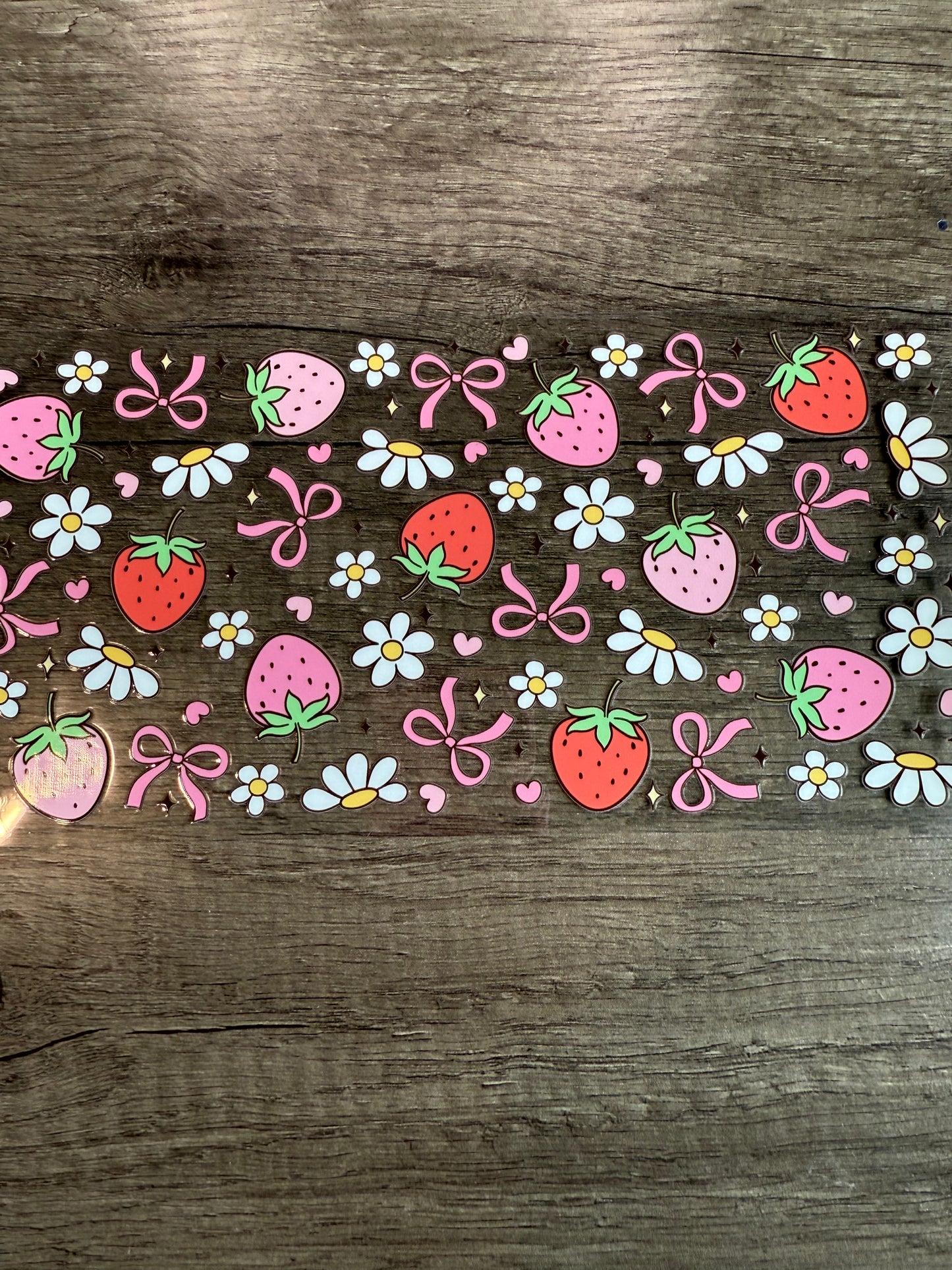 strawberry bow decal