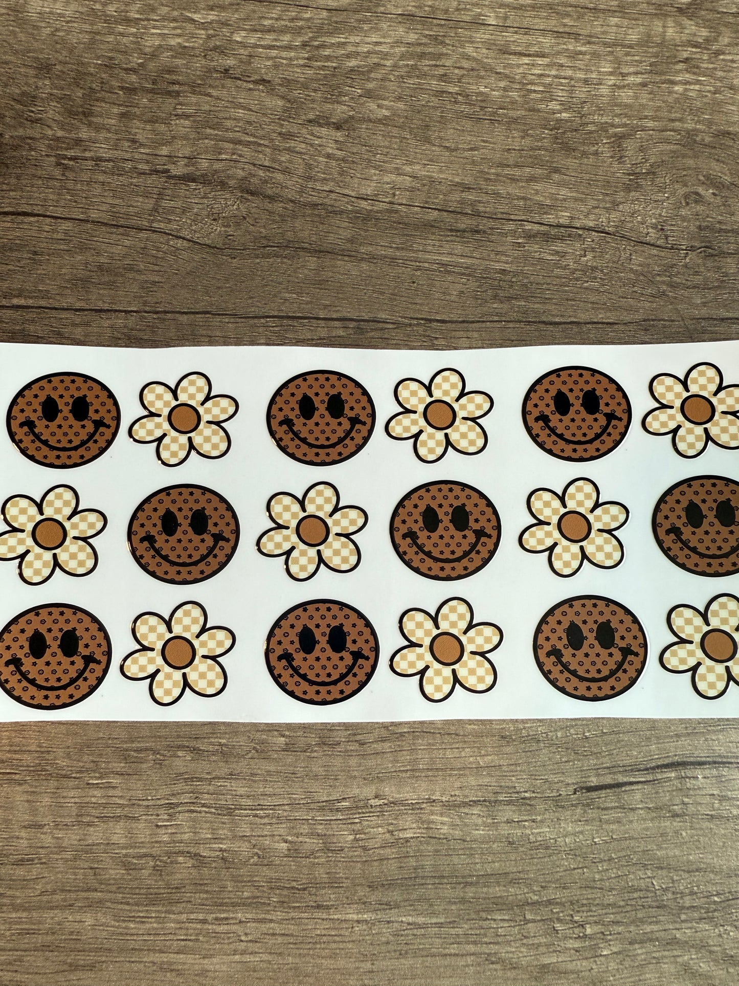 Brown smiley decal