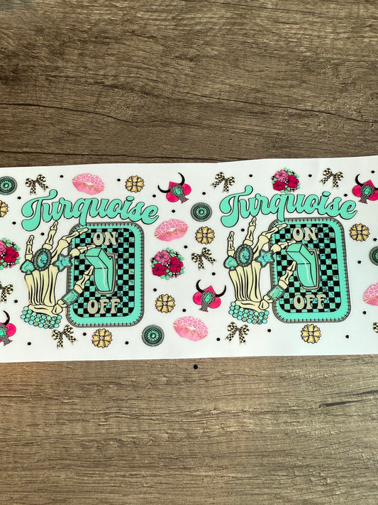 turquoise decal