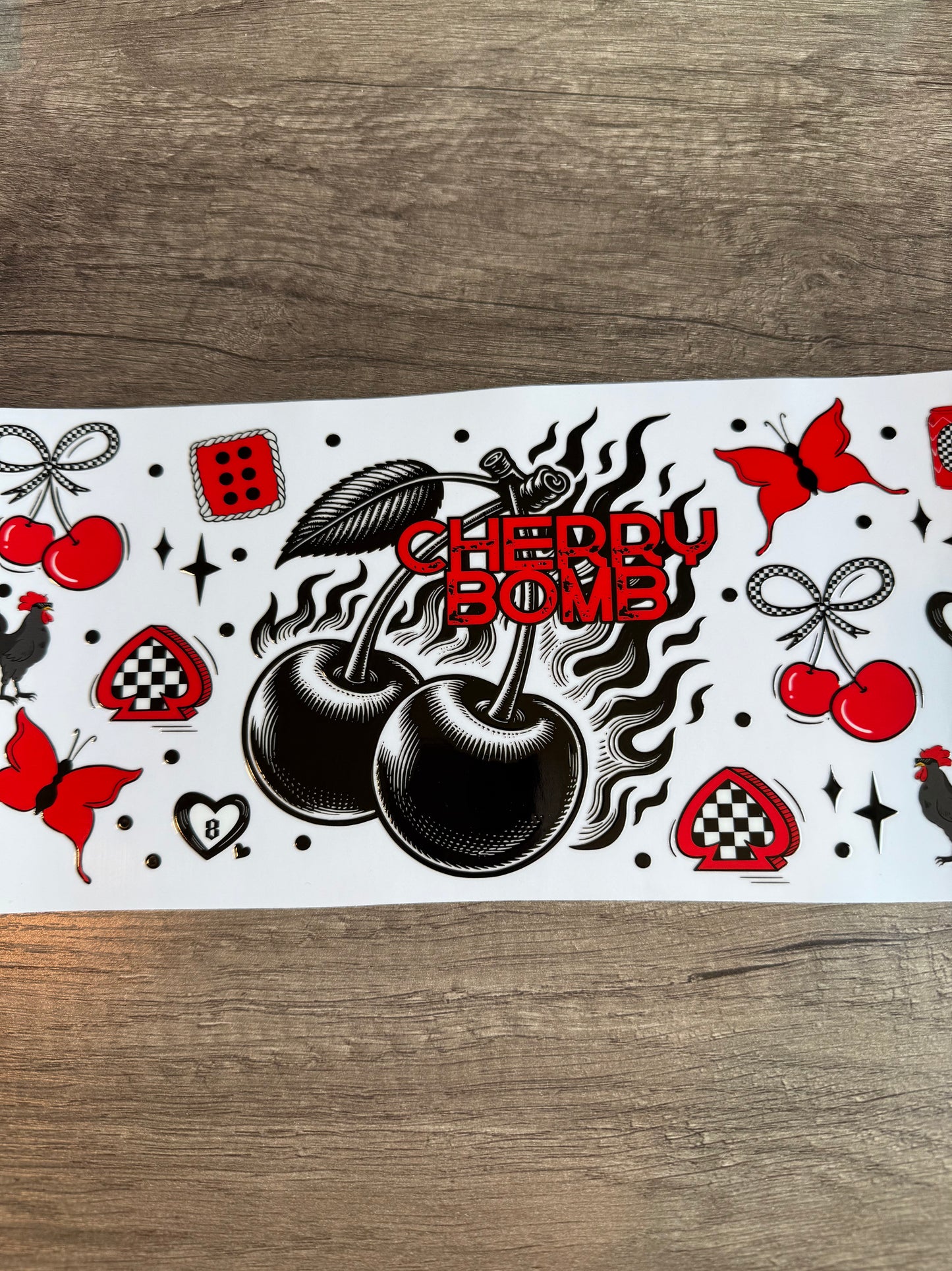 40 Oz cherry bomb decal