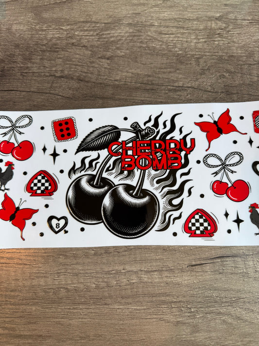 40 Oz cherry bomb decal