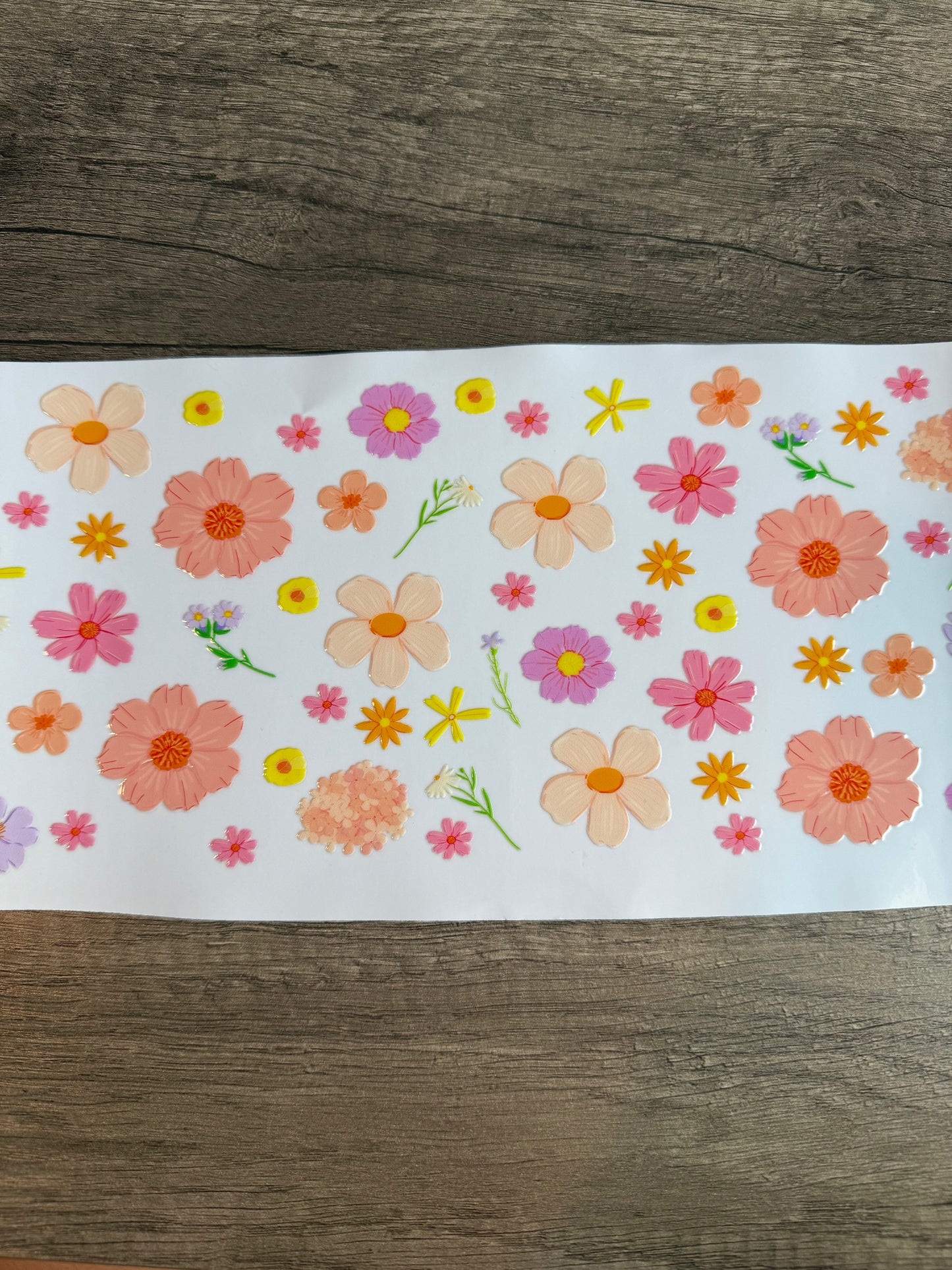 40 Oz  flower decal