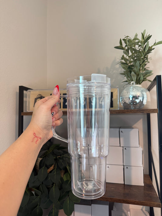 40 Oz Snow Globe Acrylic Tumbler