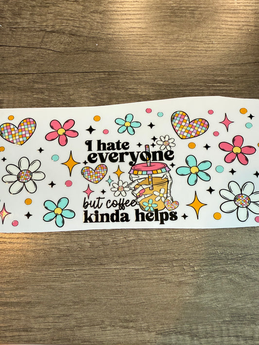 40 oz hate everyone decal