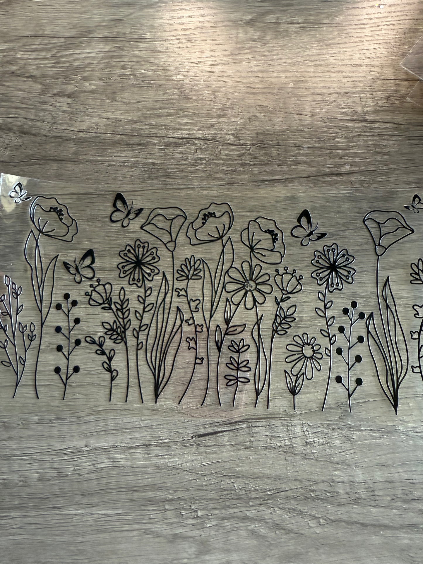 black flowers